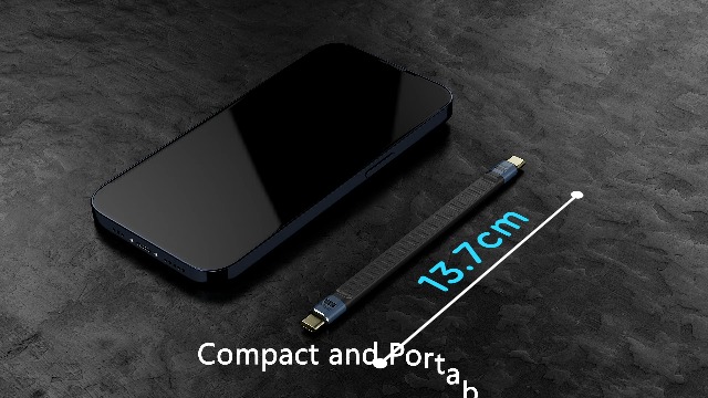 MoKo Short USB C Cable 5 inch [40Gbps, 240W, 8K@60HZ], USB4 Cable